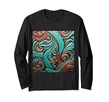 Tooled Leather Turquoise Patterns Graphic