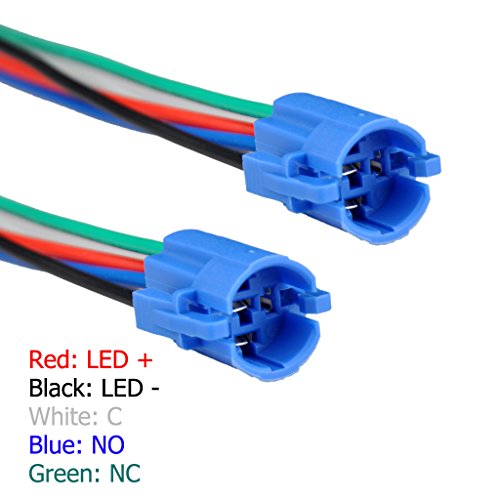 Not Fit U16C2, 16Mm Pigtail, Wire Connector, Socket Plug Only For U16F1/U16F2 /U16F5 Pushbutton Switch (Pack Of 2) #TOP3