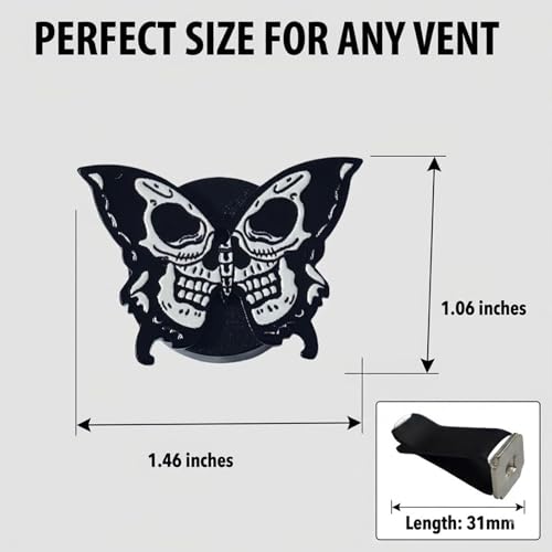 Image of Car Air Fresheners Vent Clips, Car Diffuser Vent Clip, Car Decoration Cute Car Interior Decor, Car Accessories for Women (2 Pcs Black Butterfly)