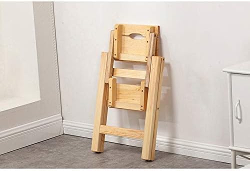 2段折りたたみ木製ステップスツール、ポータブルステップ