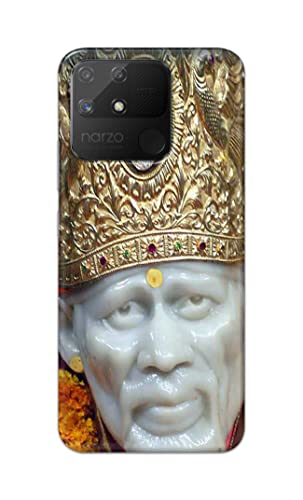 Image of PRINTFIDAA Sai Baba Lord Shiridi Great God Hinduism Hindu Religious Printed Designer Hard Case for Realme Narzo 50A Back Cover -(e) RPM1005