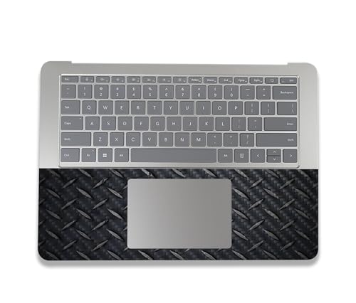 Image of MightySkins Carbon Fiber Skin Compatible with Microsoft Surface Laptop Studio 2 (2023) Full Wrap Kit - Black Diamond Plate | Protective, Durable Textured Carbon Fiber Finish | Made in The USA