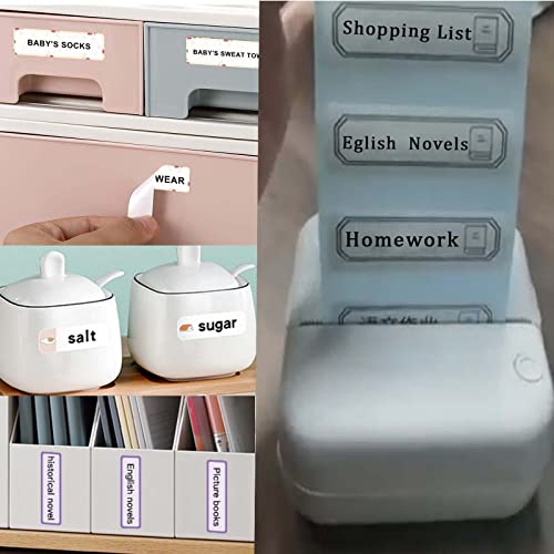 Pocket thermische printer, multifunctionele mini fotoprinter, draadloze bluetooth printer, labelprinter, labelprinter… - Image 6