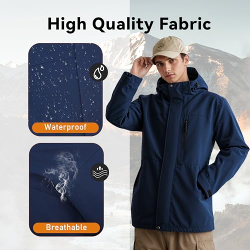 Ropa outdoor hombre impermeable con chaqueta de montaña transpirable SUKUTU 5