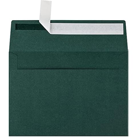 50 Pack Dark Green Envelopes, 5 x 7 Inch Envelopes,A7 Envelopes, Card Envelopes, Invitation Envelopes, Postcard Envelopes Cover