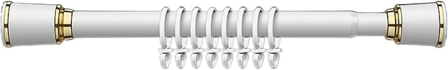 Shower Curtain Rod, L-shaped Shower Curtain Rod，Shower Curtain Rod Shower Curtain Rail, Short Metal Tension Rod With 8 Hooks, Nail-free Non-slip, Never Rust, Tension Curtain Rod, For Bathroom,Kitchen,
