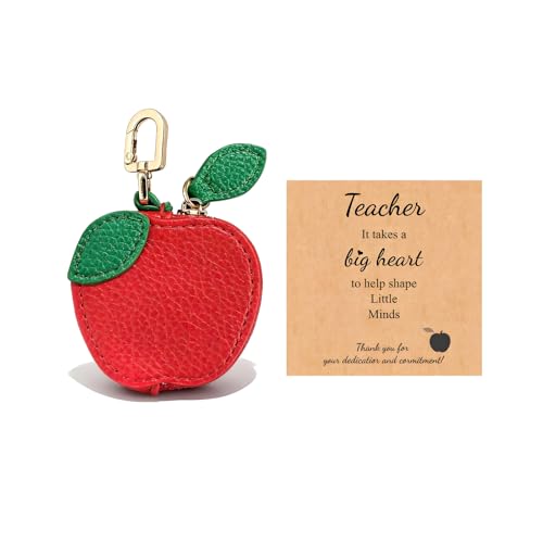 Apple Keychain & Bag Charm Teacher Appreciation Gift