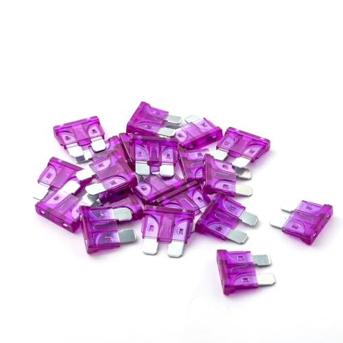 3 Amp Fuses HVAC ATC/ATO Standard 20Pcs 3A Car Fuse Blade for Automotive Truck Boat Motorcycle SUV