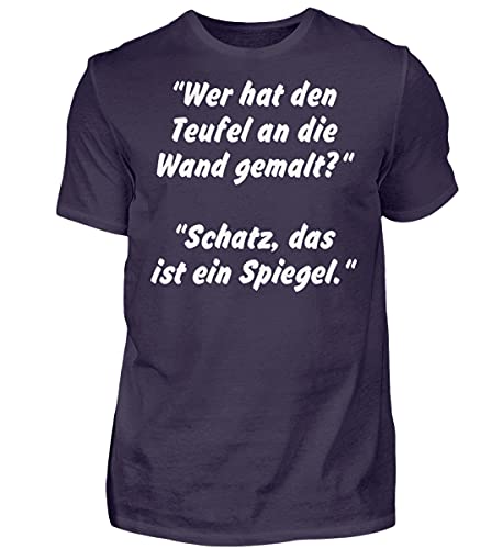 Teufelskerl T-Shirt Violet Large Anti Déformation Haut de Gamme Confortable