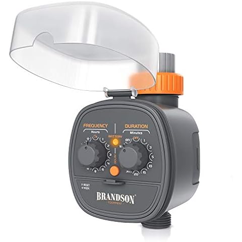 Brandson - Bewässerungsuhr - Wasserzeitschaltuhr - Bewässerungssteuerung - Bewässerungssystem - Bewässerungsprogramm Dauer 1 bis 120 Min. - Zyklus 1 bis 72 Stunden, 1x Woche Cover