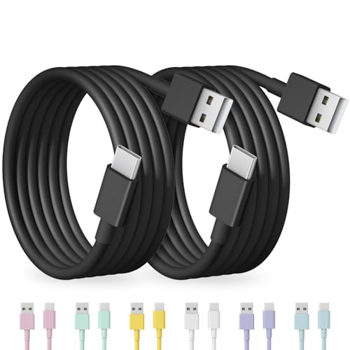 Image of USB to USB C Cable for iPhone 17 16 15 Type C Carplay 2Pack 5FT Cable Black | Fast Charging Carplay Cable, USB C Carplay Cord Compatible with iPhone 17 16 15