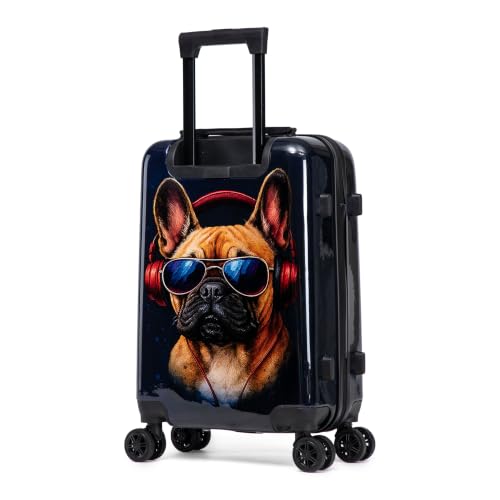 Image of InUSA Dog Print 20-Inch Carry-on Hardside Spinner Luggage Durable TSA Lock
