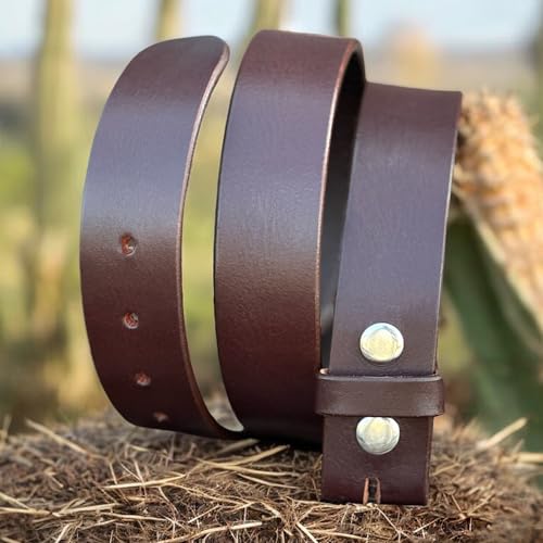 DANIEL'S ARTPLANET Men's Genuine Leather Belt Strap Handmade Leather Full Grain One Piece Leather Belt Tooled 1.5” Wide4