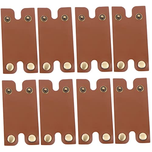 IWOWHERO 4sets Razor Head Faux Leather Protective Sleeve for Manual Shaver Anti-scratch Razor Accessories Shave Products 2pcs*4