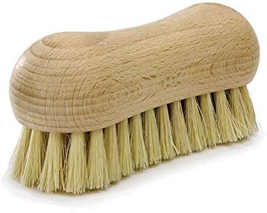 Valet Scrubbing Brush Plant Fibre Bristles 15 x 7cm, White