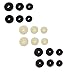 18pcs -6 Set in 3 Colors (6 Large +6 Medium +6 Small) Brown/Beige/Black Beauty Women Girl Lady Ballet Dance Sponge Donut Ring Bun Former Maker Shaper Styler Hairdressing Updo Hair Styling DIY Tool