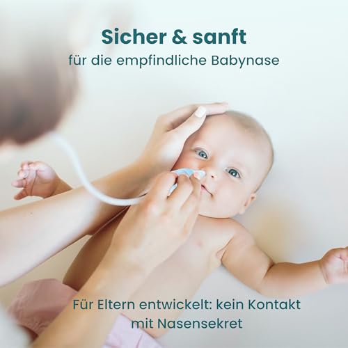 FUCHSI Nasensauger Baby & Kinder - Inkl. Extra Aufsätze & Filterlos I Aus sicherem Medizinsilikon & Wiederverwendbar I Nasenschleimabsauger Nasen Sauger Babys Säugling & Kleinkind nasal aspirator baby