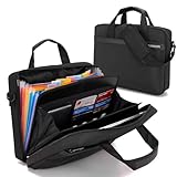 BARDOLPH Accordian File Folder with Handle, 12 Pocket Expanding Folder with Zipper, Heavy Duty Accordian Organizer (Black)