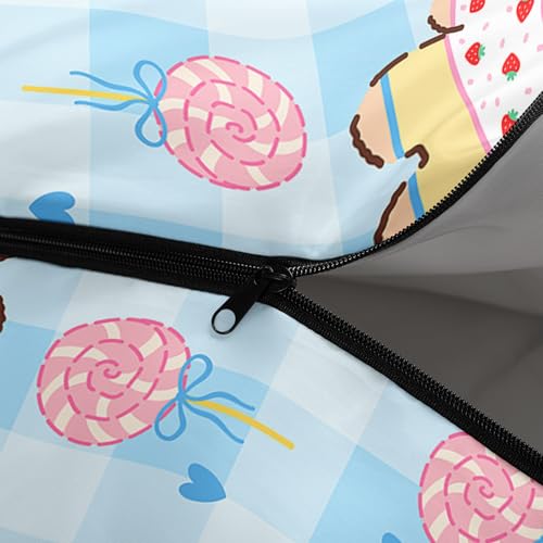 Cute Bear Bolsa de Dormir para Niñas, Bolsa de Camping Impermeable Portátil 3 Temporadas, Ligera y Compacta, Amarillo miniatura 5
