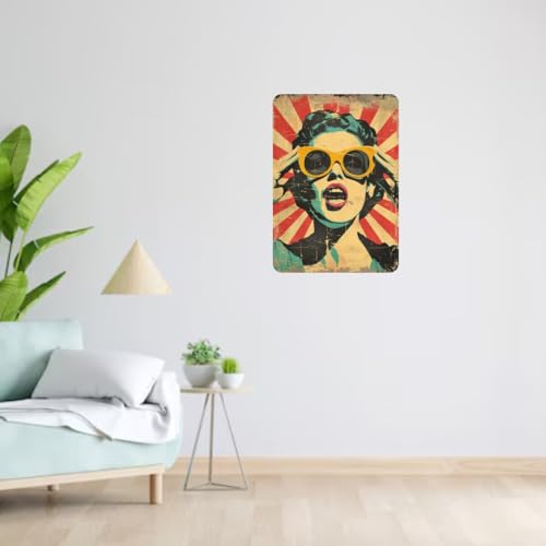 Image of Zesta Bathroom Decor Items Washroom Decor Tin Sign | Aesthetic Posters Wall Poster for Bedroom | Magnetic Cafe Decoration Items /Restaurant Decorations Items | Quirky Home Decor Bar Accent (Abstract)