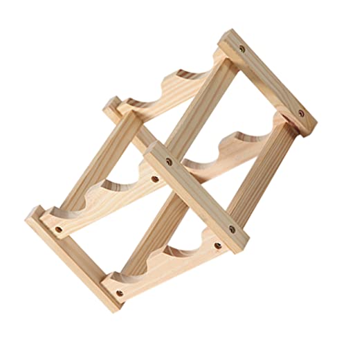Soporte para botellas de vino rojo de madera 24x22.3cm miniatura 1