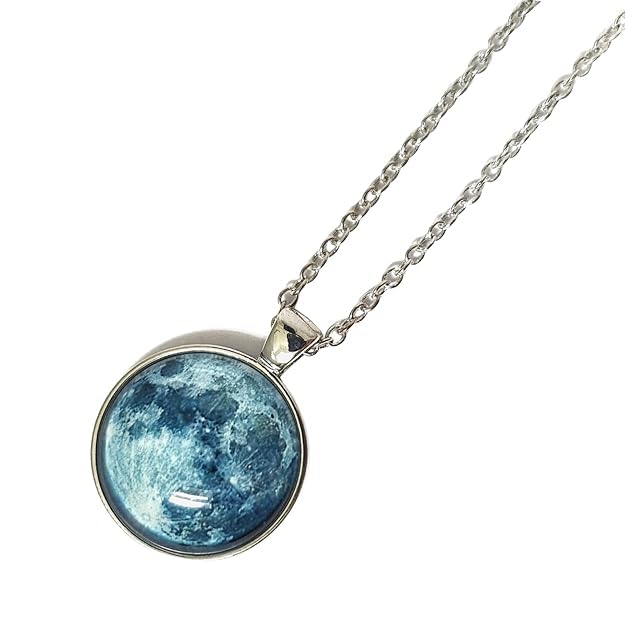 ringzinnie ‘Moonstruck’ Glow in The Dark Full Moon Pendant for Women | Cable Aesthetic Chain Celestial Round Moonstone Silver Necklace for Girls | Gifts for Women & Girls (B0D2Y34WJJ) Amazon Price History, Amazon Price Tracker