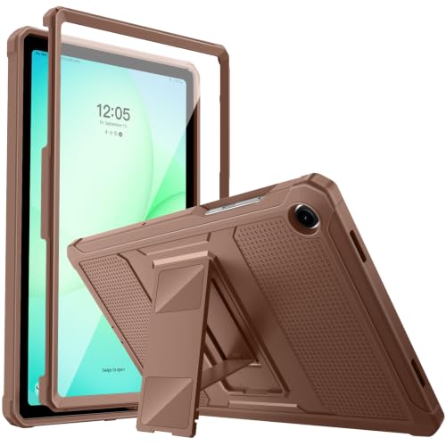 Image of MoKo Shockproof Case Fit Samsung Galaxy Tab A11+ Plus / A9+ 11 Inch | with Screen Protector, Heavy Duty Shockproof Protective Case, Bright Brown