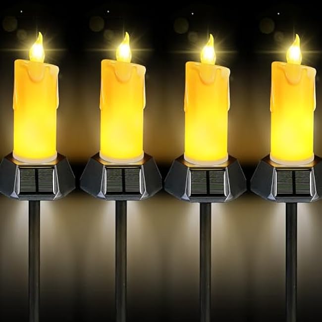 BlcTec Solar Candles LED Candles 4 PCS