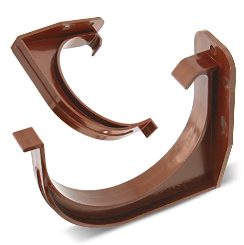 Dachrinnenaufhänger Regenrinnenhalter Dachrinnenhalter Halterung Halter Rohr Dachrinne 125 mm Braun