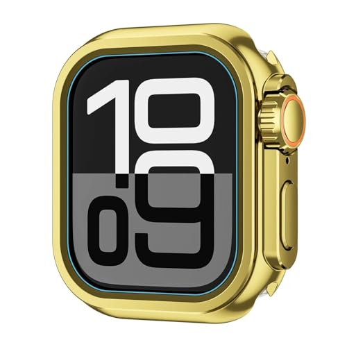 Coque Apple Watch or 49mm luxe en métal antichoc pour iWatch Ultra