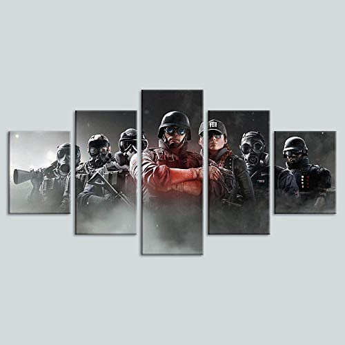 Tableau moderne Tom Clancy'S Rainbow Six Siege tendu sur châssis encadré