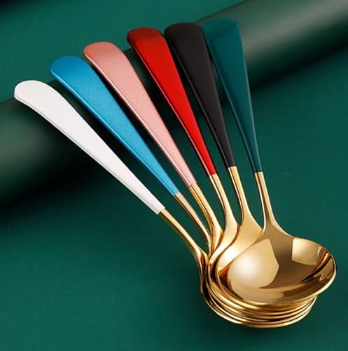 Miniatura 6 de Paquete de 4 cucharas de sopa estilo palacio, tazón grande de 1.65 pulgadas, cabeza redonda, acero inoxidable, resistente, cucharas para servir