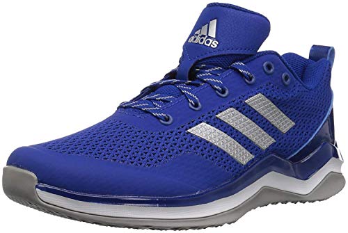 adidas Men's Freak X Carbon Mid Cross Trainer, Collegiate Royal/Metallic Silver/White, 2 Medium US Big Kid