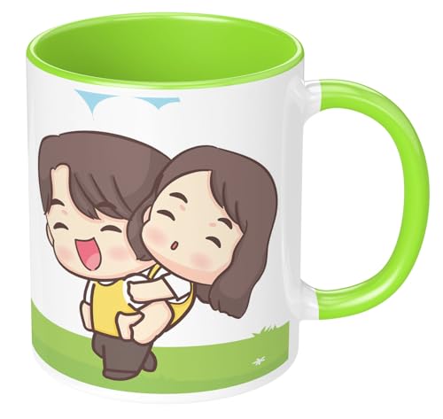 Image of NH10 Designs Raksha Bandhan Gifts Printed Mug with Keychain Best Rakhi Combo Gift for Brother & Sister Rakshabandhan Return Gifts for Sister White 350ml Coffee Mug(Pack of 5)(Combo Set)(RMCKRCG812)