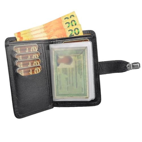 Carteira Feminina LIRA em Couro (Preto)