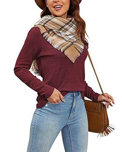 WNEEDU Chemise Femme à Manches Longues Henley T-Shirt Pull Décontracté Tunique Blouse Col V avec Boutons – vue 4