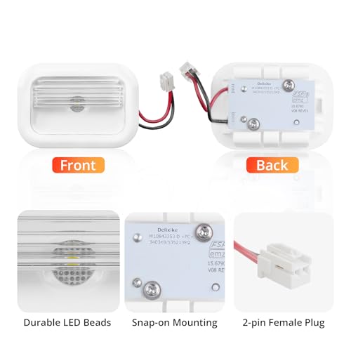 W10695459 W10843353 W11205083 Refrigerator LED Light Bulb Replacement for Whirlpool Kenmore Maytag Refrigerator Freezer Replaces W11683243 W11126053 W10660728 W10279030 W11205083 W10279030 (3Packs) by showingo - Used condition - Image 3