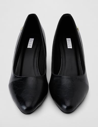 Image of ELLE Women's Textured Block Heel Slip-On Pumps