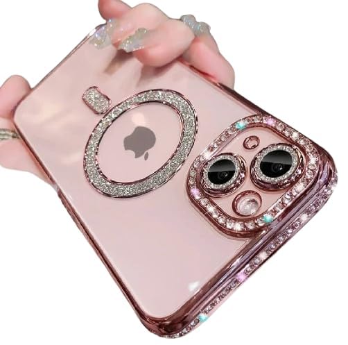 Cat Care Cute Compatible with iPhone 13 Diamond Glitter Case,Luxury Bling Rhinestone Soft Clear TPU Bumper Case,Compatible with MagSfe and Camera Lens Protection Cover for Women Girls (Pink) (B0DD1XSC8S) Amazon Price History, Amazon Price Tracker