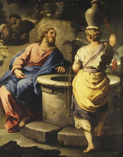 Tableau Le Christ au puits impression d'art élégante pour la décoration murale du salon