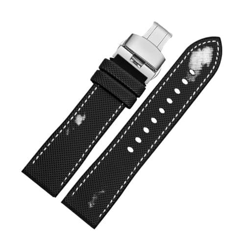 Bracelet en silicone 22mm compatible avec montre Breitling Navitimer et Superocean