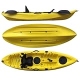 A Cambridge Kayaks ES, Zander Amarillo Solo Kayak DE Pesca Y Paseo, RIGIDO,
