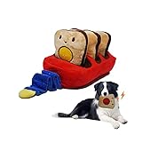 iFur Snuffle Puzzle Plush Dog Toys, 3 in 1 Interactive Squeaky Dog Toys for Boredom, Dog Mental Stimulation Enrichment Toys,Treat Puzzle Games for Small Large Dogs