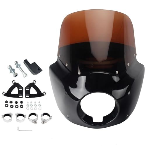 Spoiler pare-brise moto contre la fatigue, kit carénage avant Dyna Street Bob 06-17
