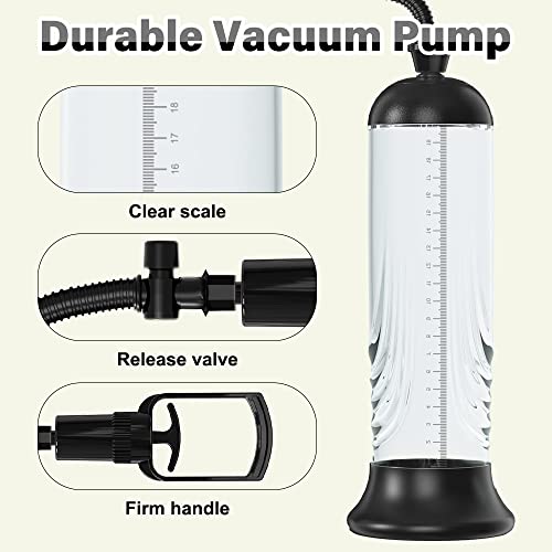 Penis Vacuum Pump, Manual Penis Enlarger Enlargement Extend Pump Air Pressure Device, Adult Male Sex Toys For Men Stronger Bigger Erections With 3Pcs Suction Sleeves #TOP4