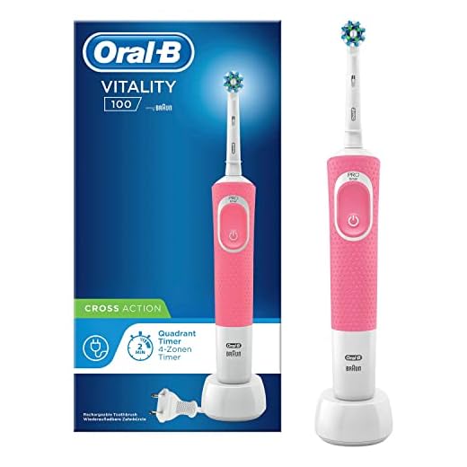 Oral-B Vitality 100 CrossAction Elektrisk Tandborste, Rosa/Vit