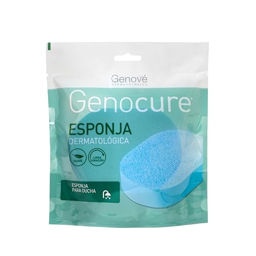 GENOCURE | Esponja Dermatológica Ducha | Limpieza Extraordinariamente Suave | Pieles Finas y Delicadas | Larga duración