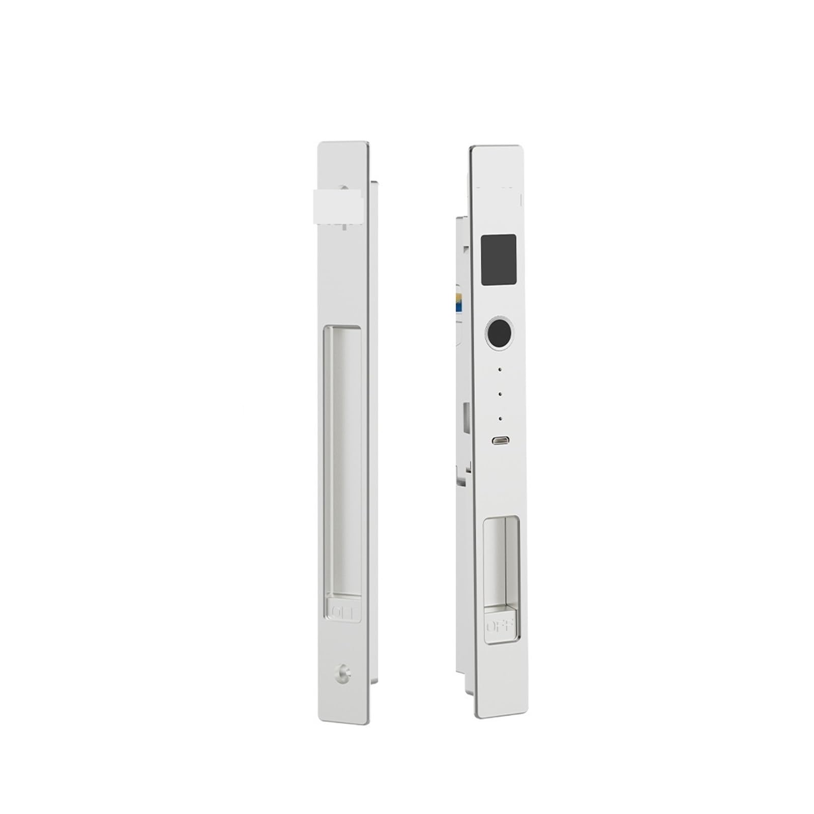 Smart Lock contrôle d'application pour serrure biométrique de patio et porte de villa argent