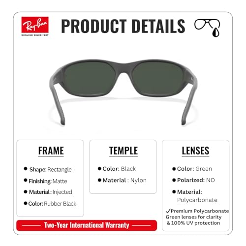 Image of Ray-Ban RB2016 DADDY-O Rectangle Shaped Sunglasses for Men & Women with Official RAYBAN Eyewear Kit