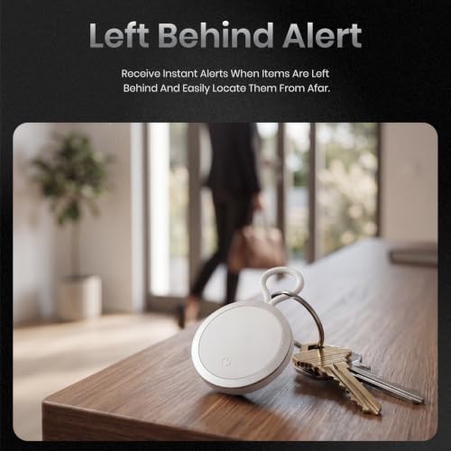 Image of CASEGEAR Atlas Smart Tag | Compatible with Apple Find My & Google Find Hub Bluetooth Tracker | Suitable for Keys, Wallet, Luggage, Bags & Pets | Left Behind Alert | Item Finder | White
